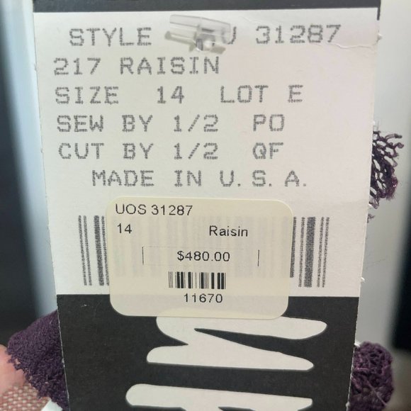 Ursula of Switzerland Raisin Color Lace Jacket and Long Dress - Picture 6 of 6